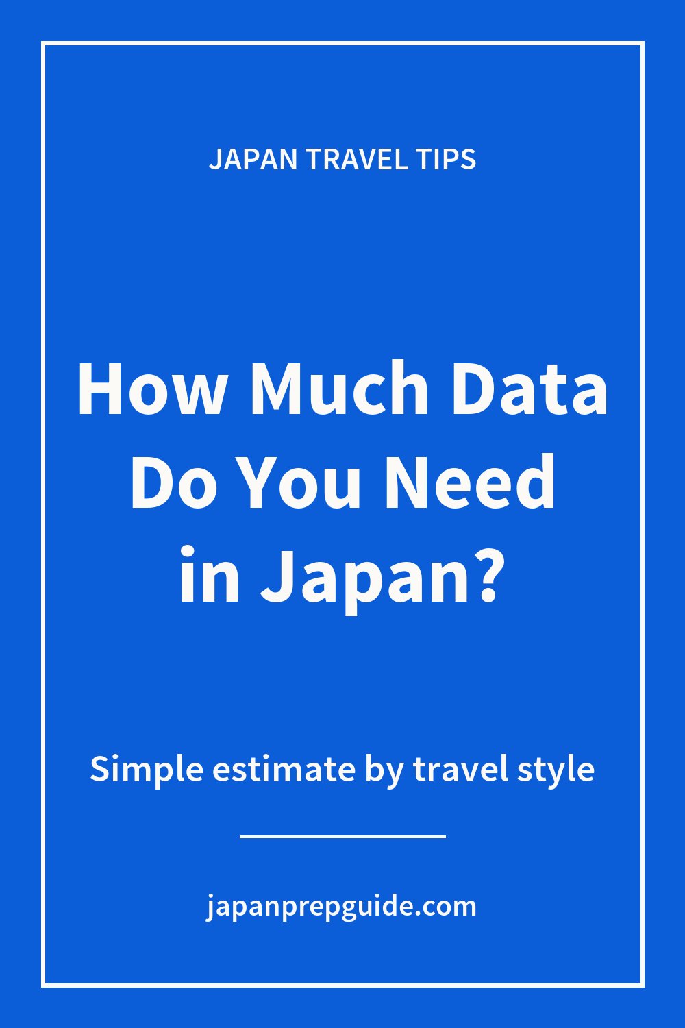 How much mobile data you need in Japan